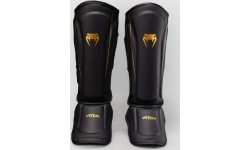 Venum Streamline Shin Guards - Black/Gold