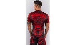 Venum Wolf Atak Short Sleeve Rashguard - Black/Red