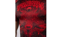 Venum Wolf Atak Short Sleeve Rashguard - Black/Red
