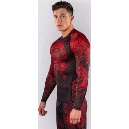 Venum Wolf Atak Long Sleeve Rashguard - Black/Red