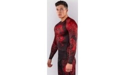 Venum Wolf Atak Long Sleeve Rashguard - Black/Red