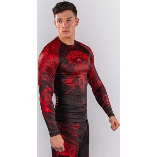 Venum Wolf Atak Long Sleeve Rashguard - Black/Red