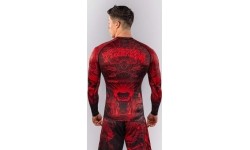 Venum Wolf Atak Long Sleeve Rashguard - Black/Red