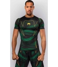 Venum Matupa Short Sleeve Rashguard - Black/Green/Gold
