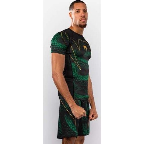 Venum Matupa Short Sleeve Rashguard - Black/Green/Gold