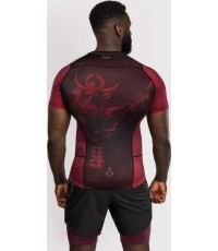 Venum x Assassin’s Creed Shadows Men’s Short Sleeve Rashguard - Burgundy/Black