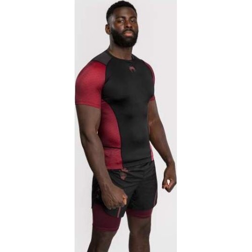 Venum x Assassin’s Creed Shadows Men’s Short Sleeve Rashguard - Burgundy/Black
