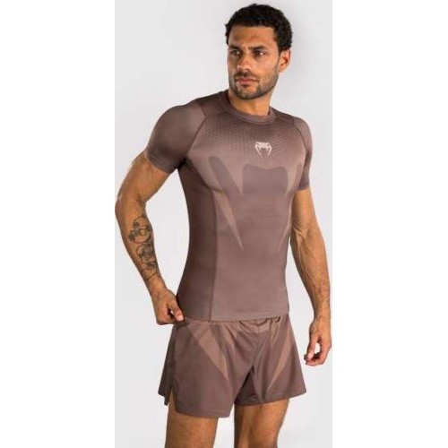 Venum No Gi Rashguards - Chocolate Brown