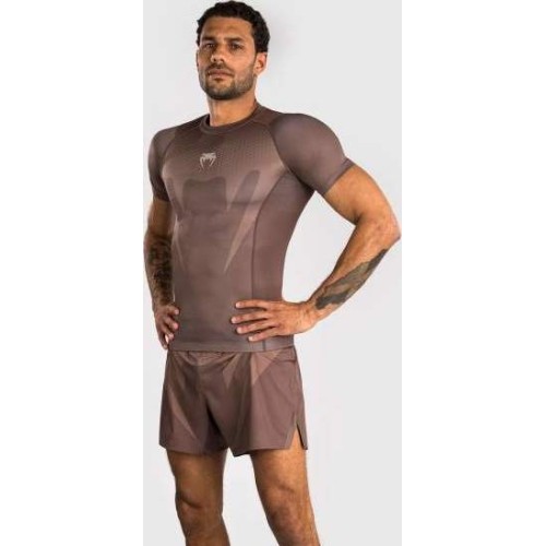 Venum No Gi Rashguards - Chocolate Brown