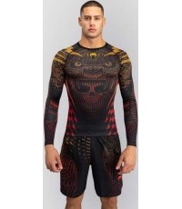 Venum Quetzal Fury Long Sleeve Rashguard - Black/Fury Red/ Tangerine