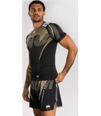 Venum Adrenaline Short Sleeve Rashguard - Black/Sand