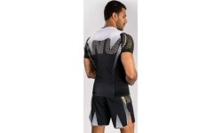 Venum Adrenaline Short Sleeve Rashguard - Black/Sand