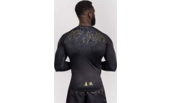 Venum Serpenti Long Sleeve Rashguard - Black/Silver/Gold