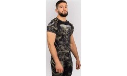Venum Invader Short Sleeve Rashguard - Black/Sand