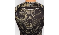 Venum Invader Short Sleeve Rashguard - Black/Sand