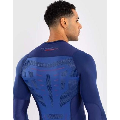 Venum Technical 3.0 Long Sleeve Rashguard - Night Blue