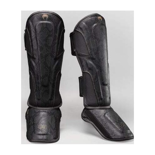 Venum Impact Evo Scales Shin Guards - Dark Grey