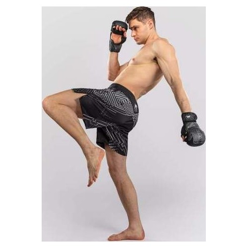 Venum Midnight Fury Fightshorts - Black/Grey/Silver