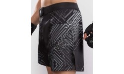 Venum Midnight Fury Fightshorts - Black/Grey/Silver