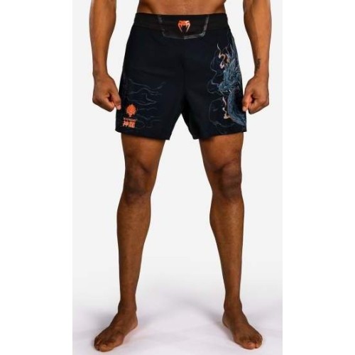 Venum Thunder Dragon Fightshorts - Black/Grey/Copper