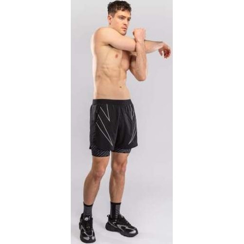 Venum Midnight Fury Training Shorts - Black/Grey/Silver