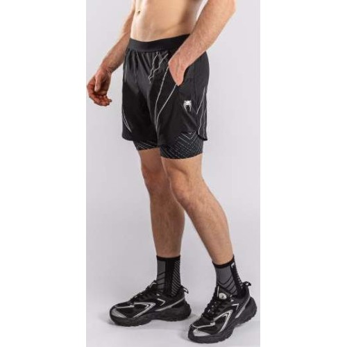 Venum Midnight Fury Training Shorts - Black/Grey/Silver