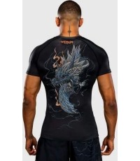 Venum Thunder Dragon Short Sleeves Rashguard - Black/Grey/Copper