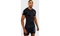 Venum Thunder Dragon Short Sleeves Rashguard - Black/Grey/Copper