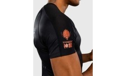 Venum Thunder Dragon Short Sleeves Rashguard - Black/Grey/Copper
