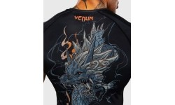 Venum Thunder Dragon Short Sleeves Rashguard - Black/Grey/Copper