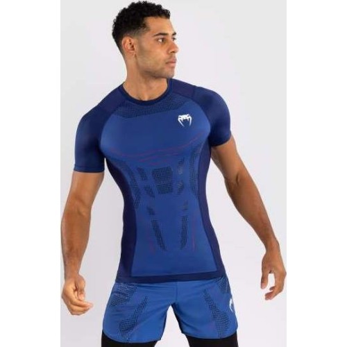Venum Technical 3.0 Short Sleeve Rashguard - Night Blue