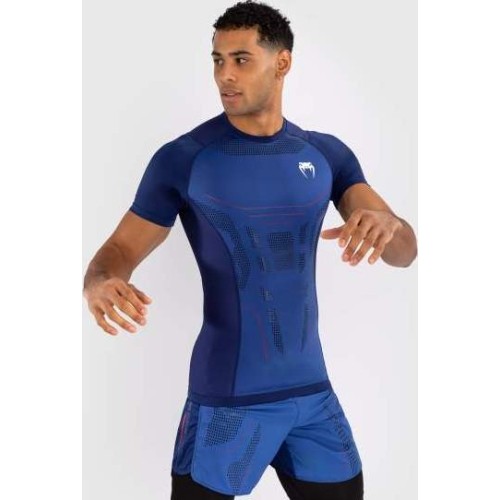 Venum Technical 3.0 Short Sleeve Rashguard - Night Blue