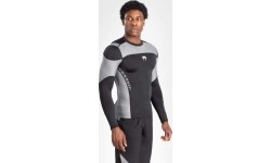 Venum Tempest Men's Long Sleeve Rashguard - Black/Grey