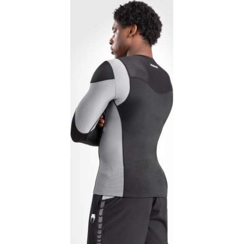 Venum Tempest Men's Long Sleeve Rashguard - Black/Grey