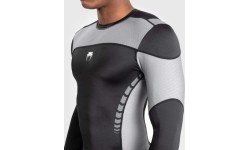 Venum Tempest Men's Long Sleeve Rashguard - Black/Grey