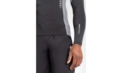 Venum Tempest Men's Long Sleeve Rashguard - Black/Grey