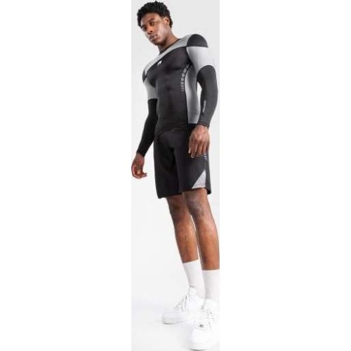 Venum Tempest Men's Long Sleeve Rashguard - Black/Grey