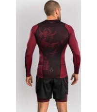 Venum x Assassin’s Creed Shadows Men’s Long Sleeve Rashguard - Burgundy/Black