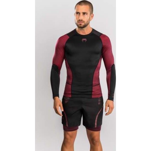 Venum x Assassin’s Creed Shadows Men’s Long Sleeve Rashguard - Burgundy/Black