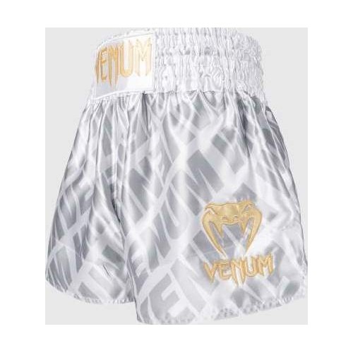 Venum Contender XT Muay Thai Shorts – White/Silver