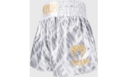 Venum Contender XT Muay Thai Shorts – White/Silver