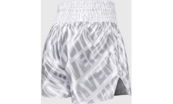 Venum Contender XT Muay Thai Shorts – White/Silver