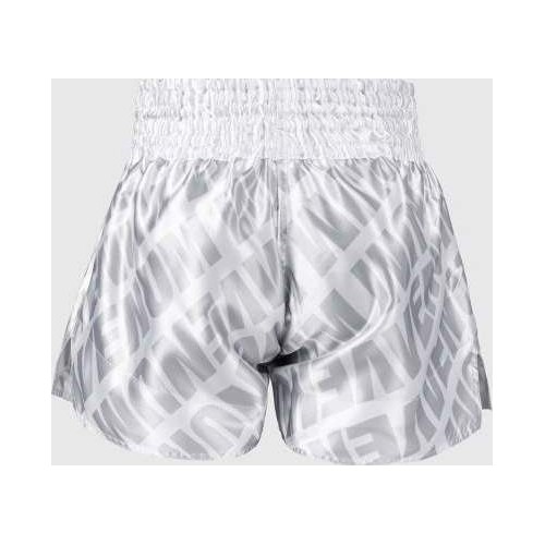 Venum Contender XT Muay Thai Shorts – White/Silver