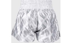 Venum Contender XT Muay Thai Shorts – White/Silver