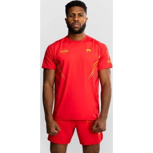Venum x WOW FC Dry-Tech T-Shirt - Fury Red/Gold