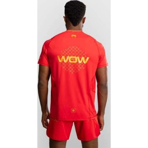 Venum x WOW FC Dry-Tech T-Shirt - Fury Red/Gold