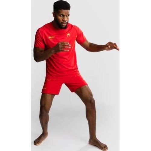 Venum x WOW FC Dry-Tech T-Shirt - Fury Red/Gold