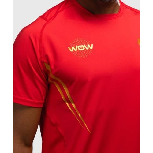 Venum x WOW FC Dry-Tech T-Shirt - Fury Red/Gold