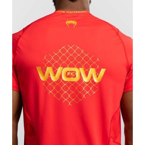 Venum x WOW FC Dry-Tech T-Shirt - Fury Red/Gold