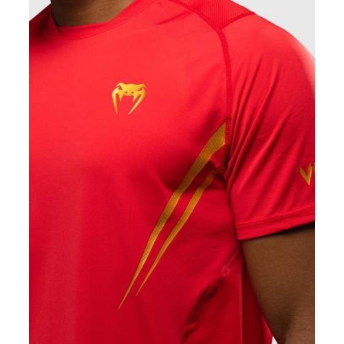 Venum x WOW FC Dry-Tech T-Shirt - Fury Red/Gold